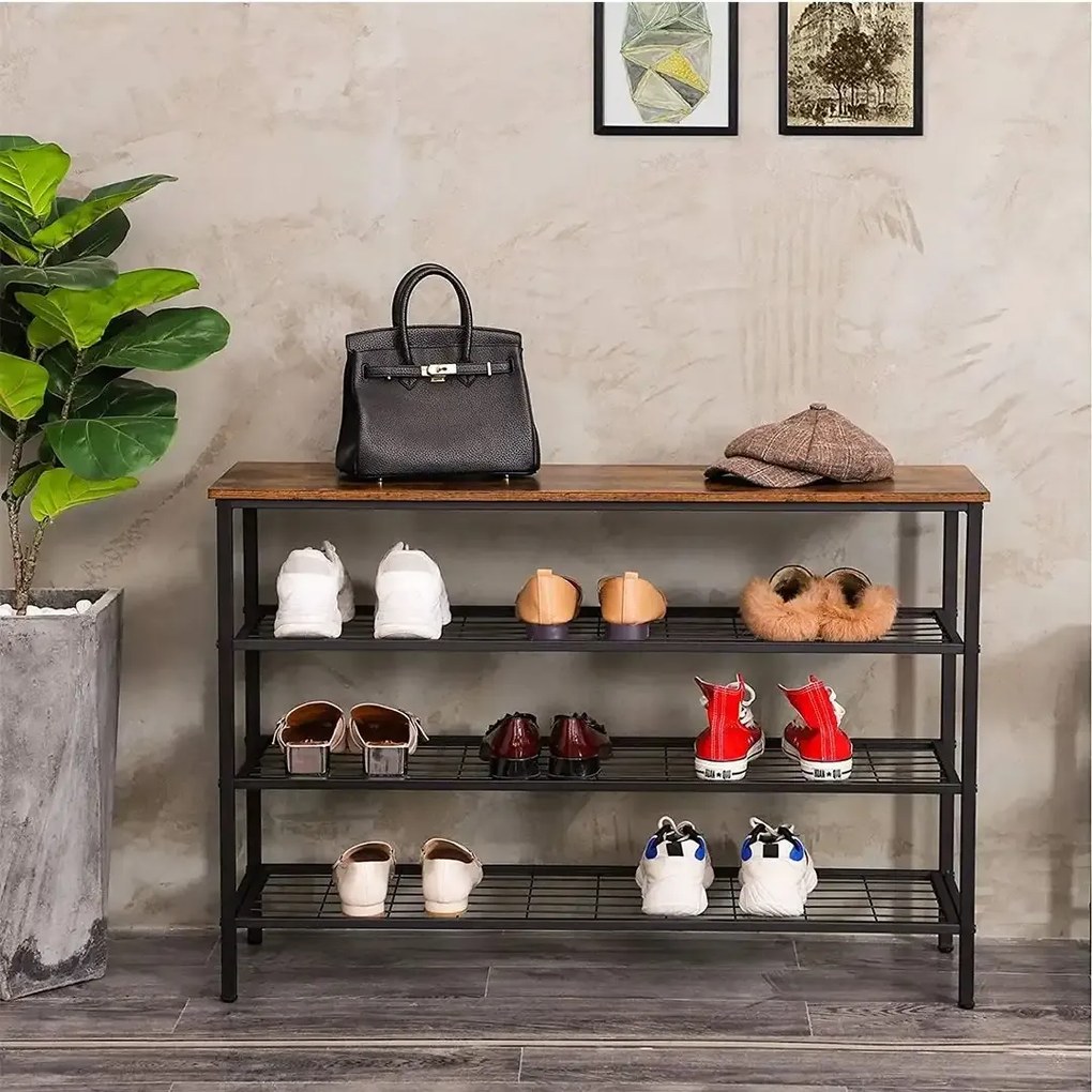 Pantofar din lemn-metal, seria A-620, homs,100x30x68 cm