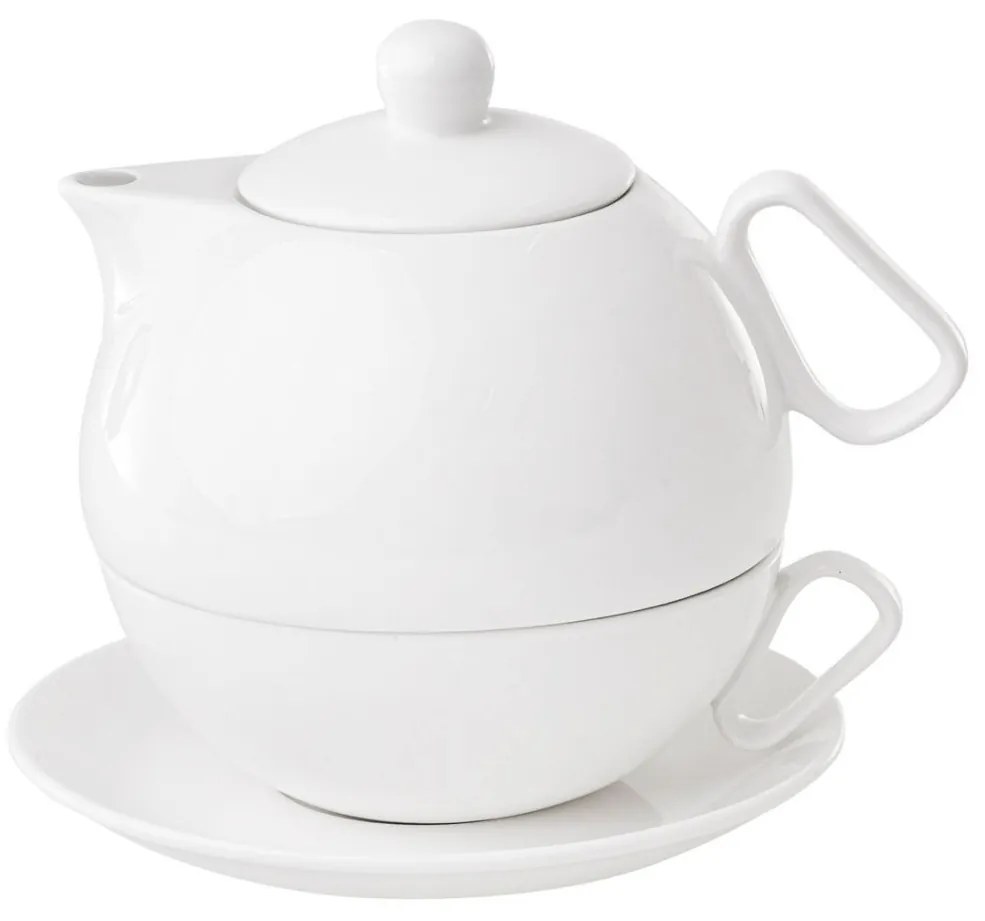 Set ceainic, ceasca si farfurie, 3 piese, Salsa
