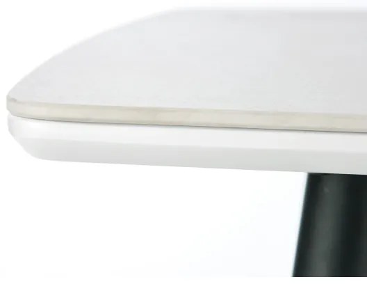 Masă de dining ALARA, finisaj marmură albă/negru