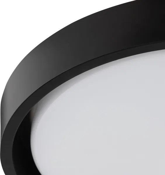 Brilliant - Plafonieră LED SONORA, 12W, 230V, 3000K, Ø 31 cm, negru