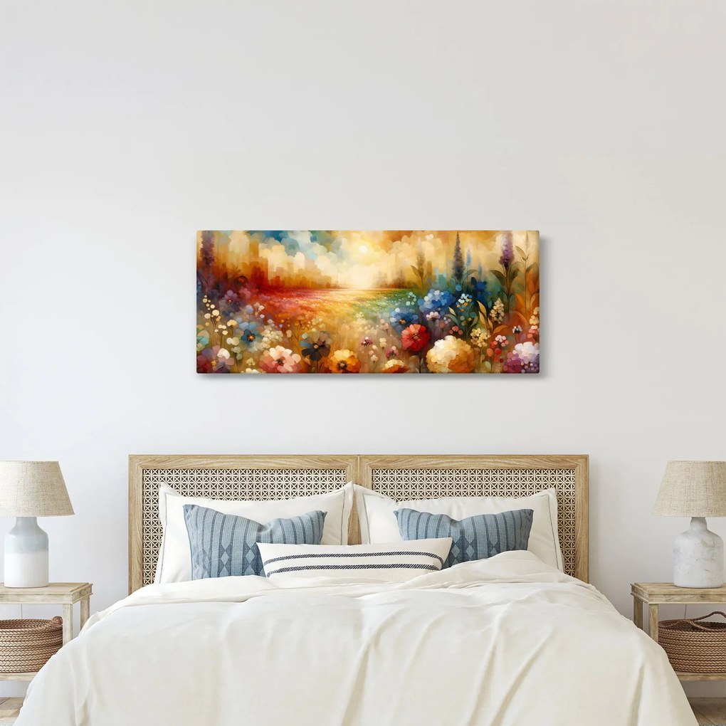 Tablou - Pajiște colorată (120x50 cm)