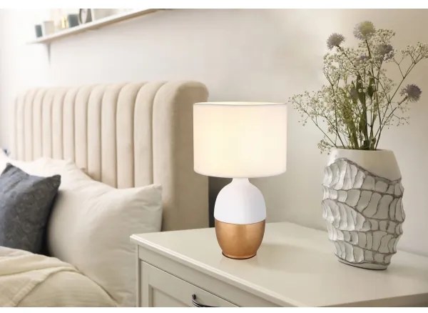 Lampă de masă VALENTINO 1xE14/40W/230V alb Globo 21627W