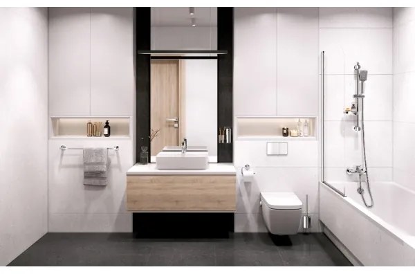 Novaservis - Set pentru cadă cu baterie METALIA, crom lucios