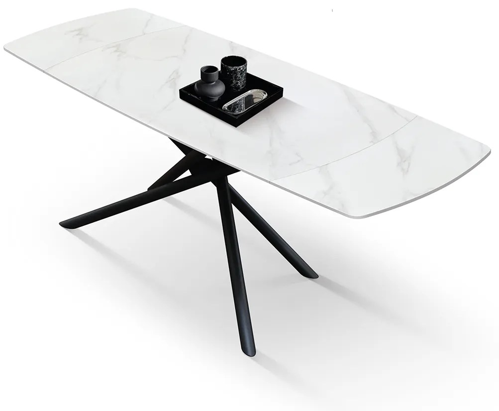 Masa ceramica extensibila Sahara Statuario 140 cm /90 cm /75 cm