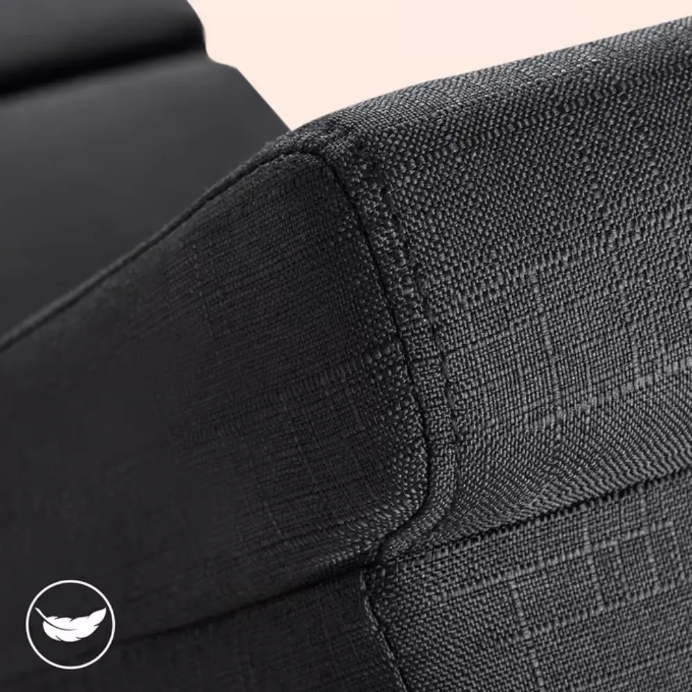 Șezlong LONDON cu funcție de masaj și încălzire, 186x55x89 cm, antracit Casaria