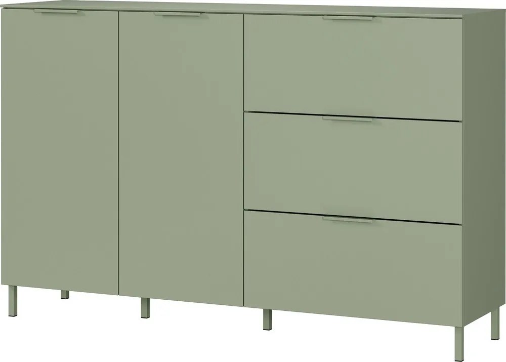 Comodă verde cu aspect mat 151x98x40 cm Savoca – Germania