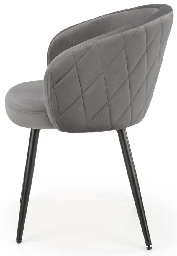 Scaun de bucaterie Meta, gri/negru
