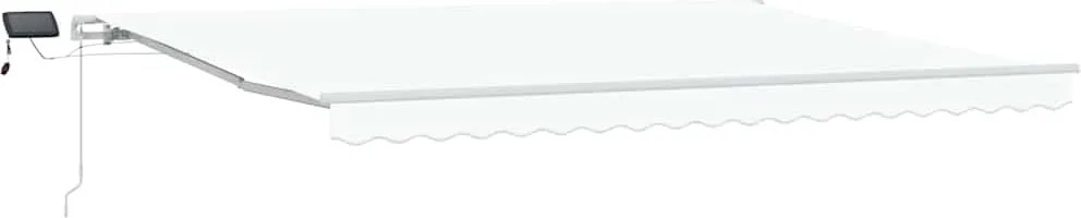 vidaXL Cortina Retractabilă cu Manual Alb 450 ×300 cm țesătură