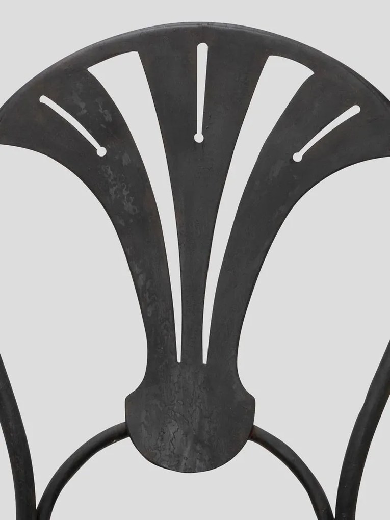 Scaun exterior negru, din metal, Otta