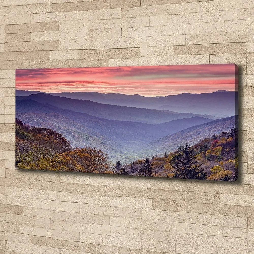 Tablou pe pânză canvas Munte apus de soare
