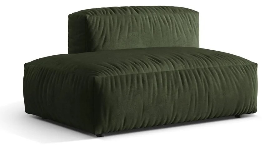 Modul pentru canapea modulară verde cu tapițerie din catifea (cu colț pe partea stângă) Martina – Micadoni
