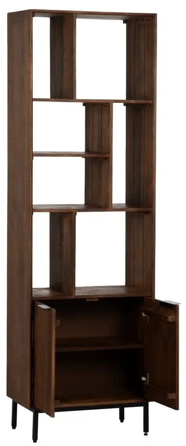 Bibliotecă maro din lemn de mango 60x190x30 cm Sagara – Ixia