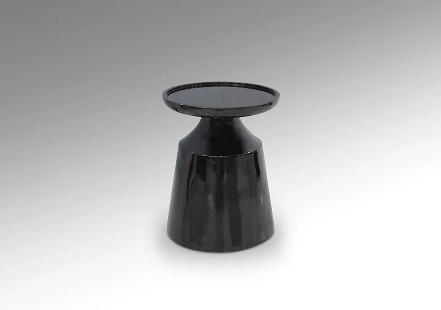 Masuta laterala rotunda din MDF Mina negru