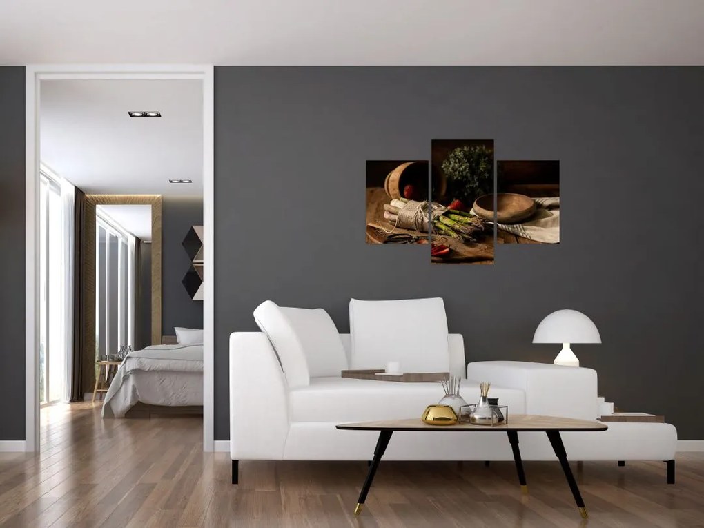 Tablou cu sparanghel pe masă (90x60 cm)