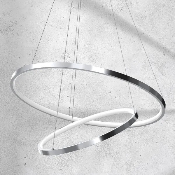 Lustră LED pe cablu ROTONDA LED/51W/230V crom mat