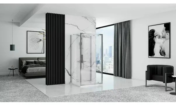 Cabina de dus patrata cu usi batante Rea Rapid Swing 100x100 cm