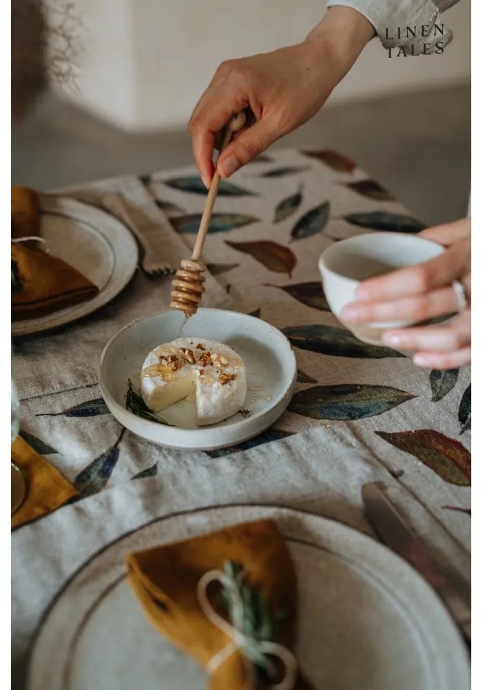 Față de masă din in 140x140 cm Golden Fall – Linen Tales