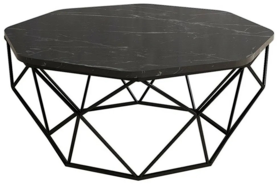 Măsuță de conferință Diamond Black Marble