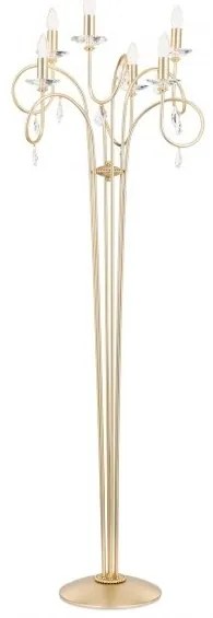 Lampadar stil clasic cu cristale Swarovski Giada auriu mat