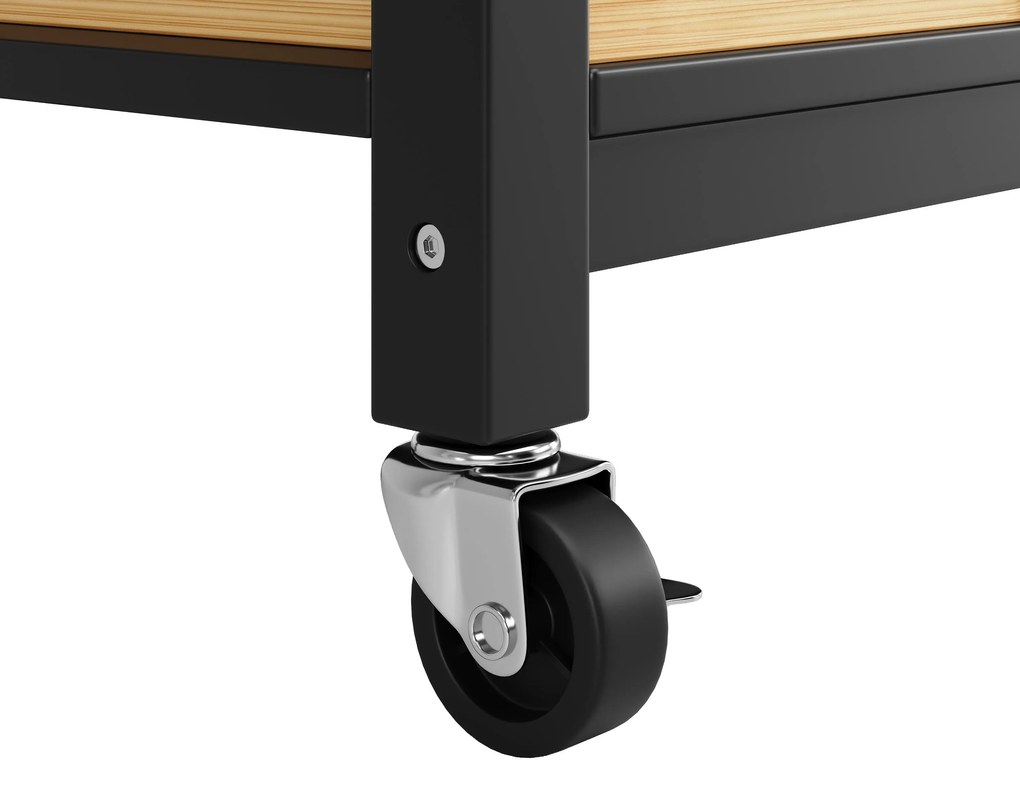 Insulă de bucătărie modernă cu laturi pliabile, Negru | Aosom Romania