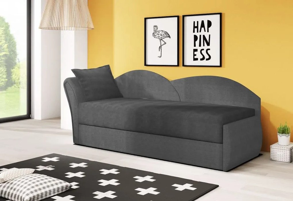 Supermobel Canapea extensibilă AGATA, 200x80x75, ac1 + albastru închis (ac1/alova79), stânga