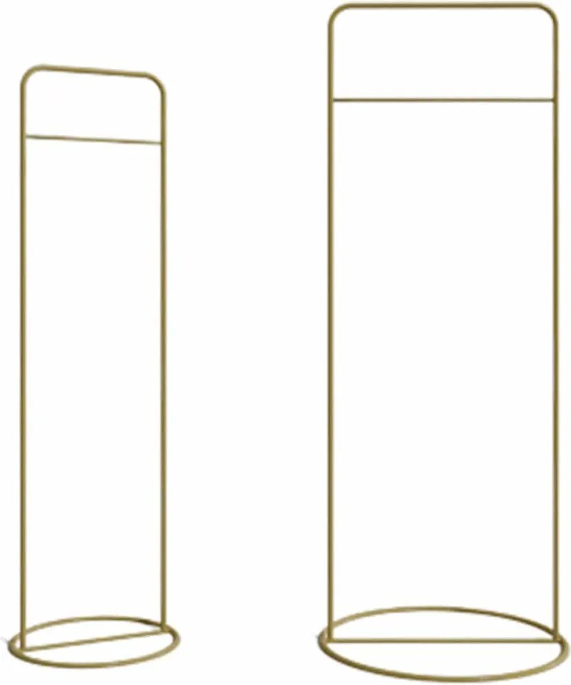 Set 2 standere haine L666, auriu, metal
