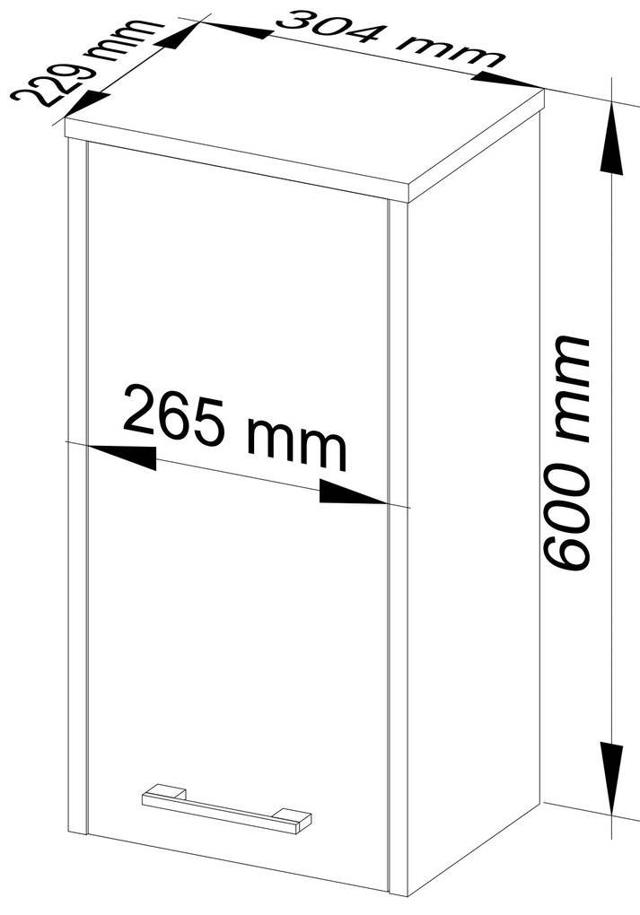 Dulap de baie Farid TYP2 (alb + gri). 1070855