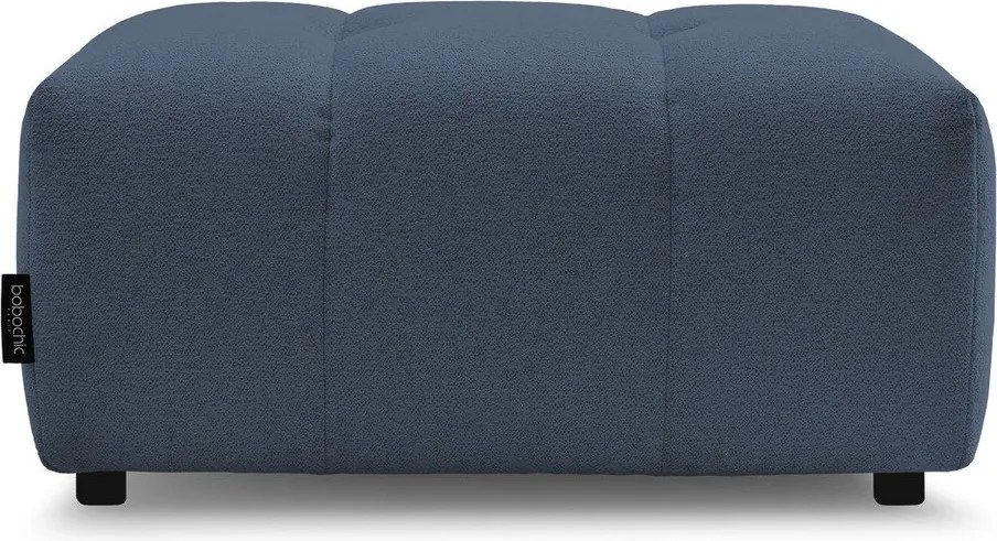 Taburet albastru cu tapițerie din chenille Roxelane – Bobochic Paris