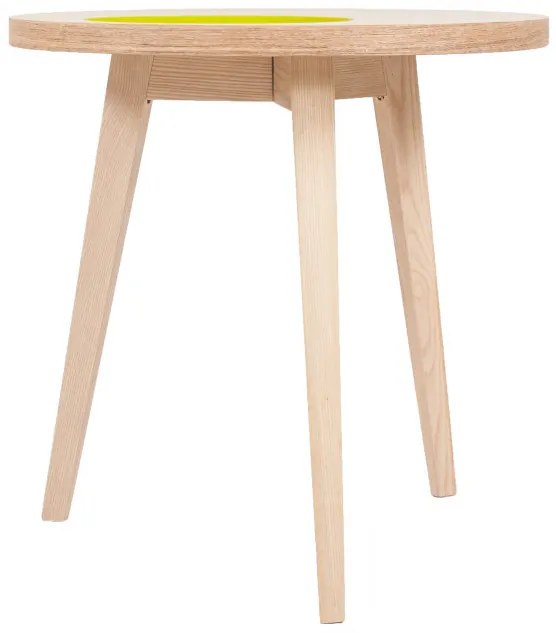 Masuta de cafea rotunda din lemn Addison 50x50x50 cm maro/galben