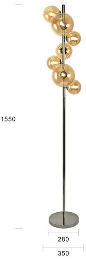 Lampadar LED Brilagi MILLA 7xG9/3W/230V crom lucios/auriu