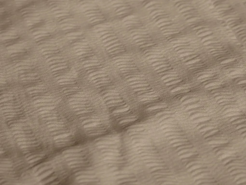 Lenjerie de pat din crep DENYX BLEND maro deschis, fermoar Dimensiune lenjerie de pat: 2 buc 70 x 90 cm | 200 x 220 cm
