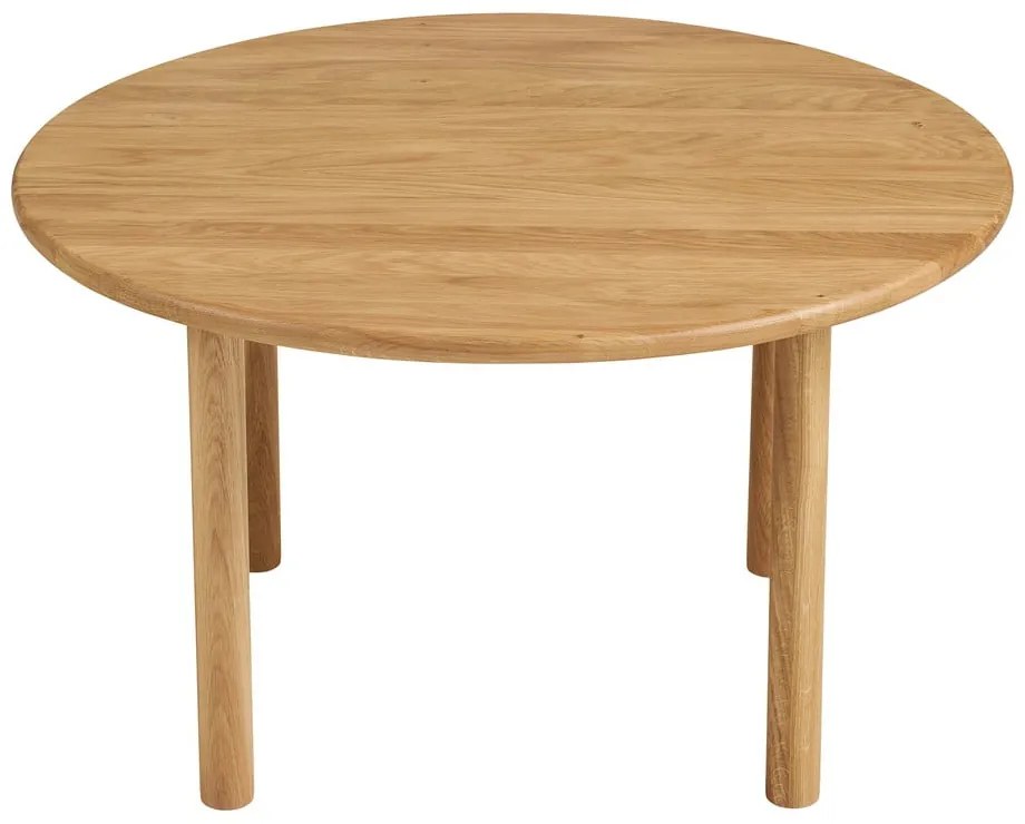 Măsuță de cafea în culoare naturală rotundă din lemn de stejar ø 70 cm Jena – House Nordic