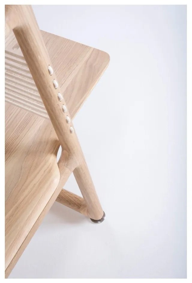 Bibliotecă din lemn masiv de stejar Gazzda Muse, 216 cm h