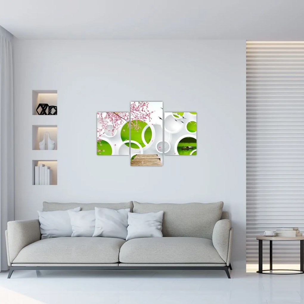 Tablou - Ponton peste lac (90x60 cm)