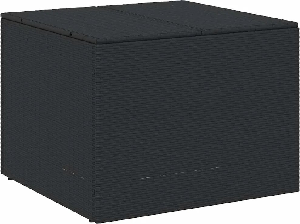 vidaXL Ladă de depozitare pentru grădină, negru, 291 L, poliratan
