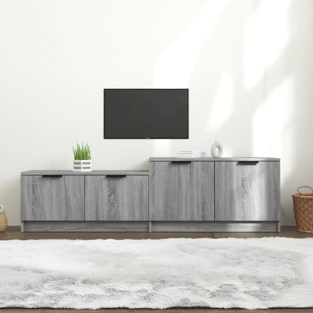 817124 vidaXL Comodă TV, sonoma gri, 158,5x36x45 cm, lemn prelucrat