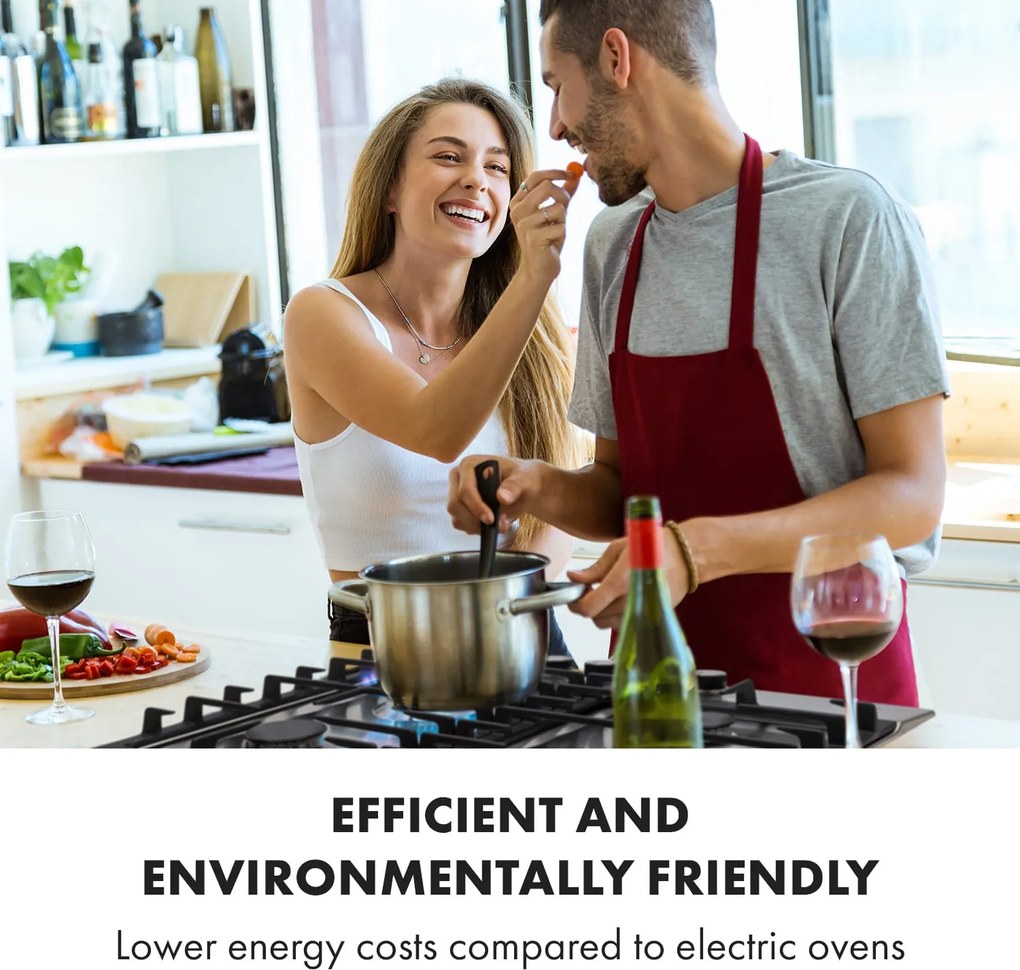 Klarstein Ignito 4 Zonen, plită pe gaz, 4 arzătoare Sabaf, oțel inoxidabil, argintiu