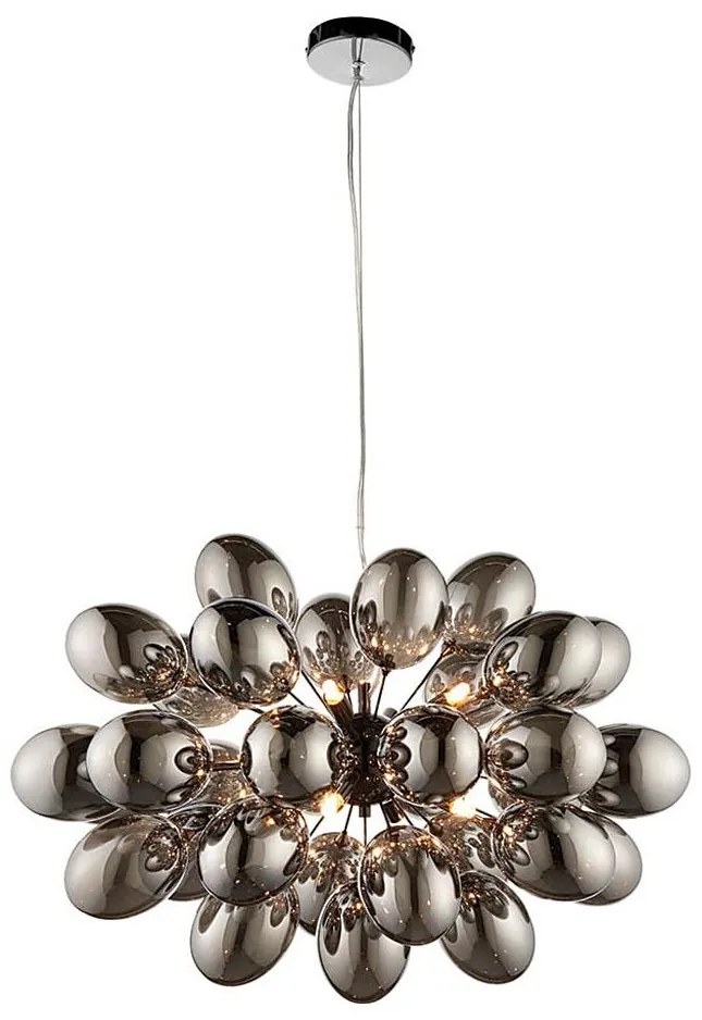 Lustră pe cablu Endon 80124 INFINITY 8xG9/28W/230V negru/fumuriu