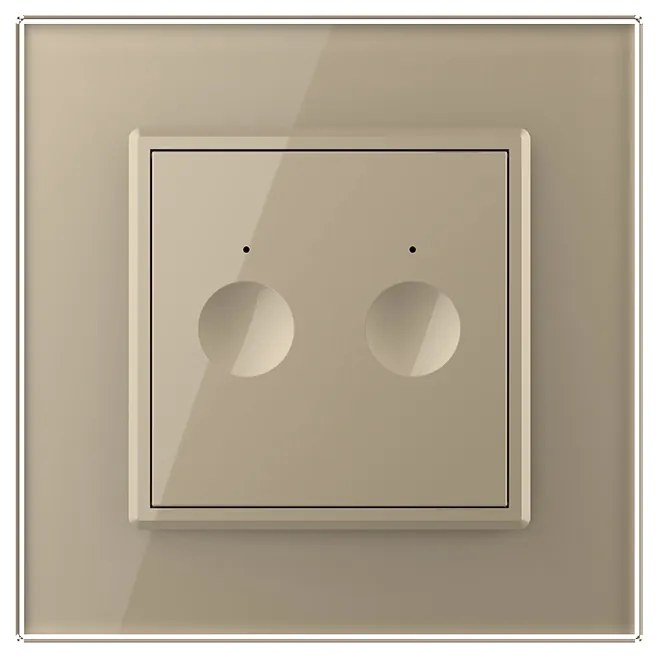Intrerupatorul Dublu cu Touch LIVOLO cu Rama Din Sticla – Protocol Zigbee EC