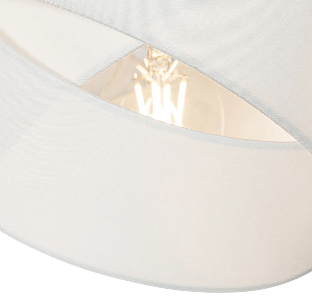 Lampă modernă cu pandantiv alb cu 3 lumini - Cloth
