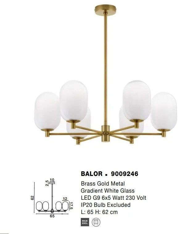 Lustra moderna design deosebit cu 6 de surse de lumina BALOR