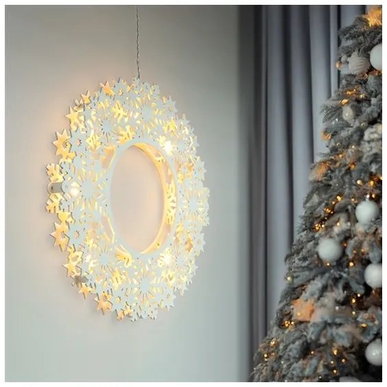 Solight 1V297 - Coroană LED de Crăciun, 10x LED, 2x AA, alb cald