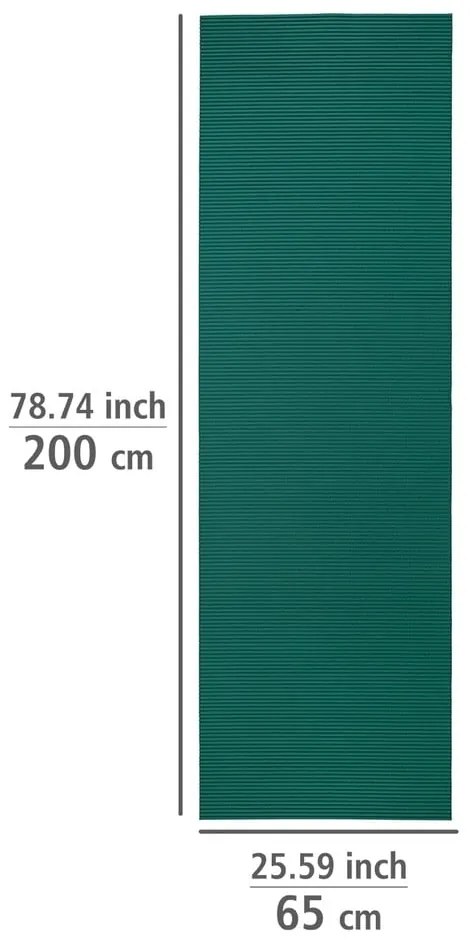 Covoraș de baie verde închis din plastic 65x200 cm Petrol – Wenko