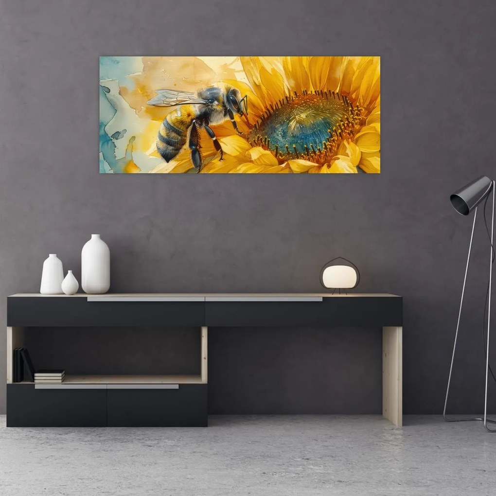 Tablou - Albină, acuarelă (120x50 cm)