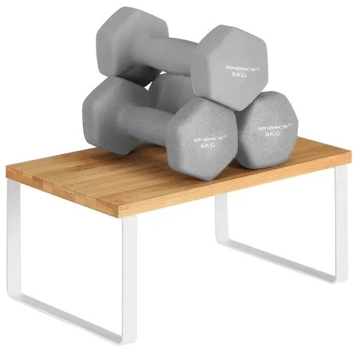 Set de 2 rafturi de depozitare MARGE, alb/maro