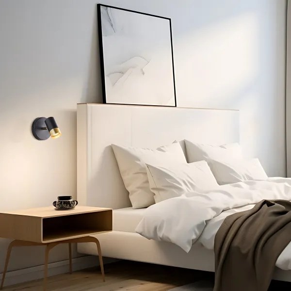 Brilliant - Aplica spot LED VIGOLO, 1x GU10/5W/230V, negru/auriu