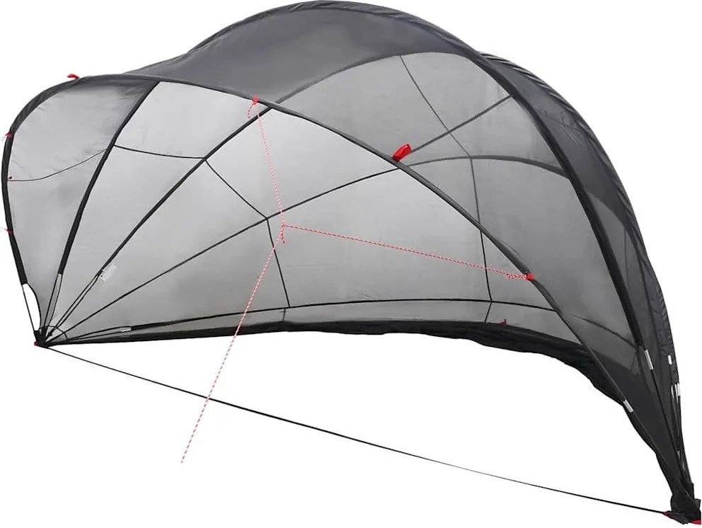 vidaXL Dom pentru piscină Manual Negru 546 x 516 x 250 cm