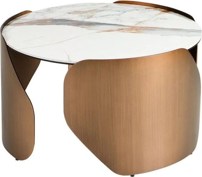 Masuta de cafea design LUX Porcelain Marble 80cm