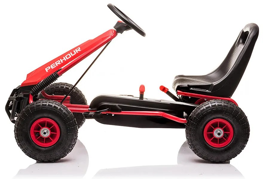 Pedal go-kart roșu