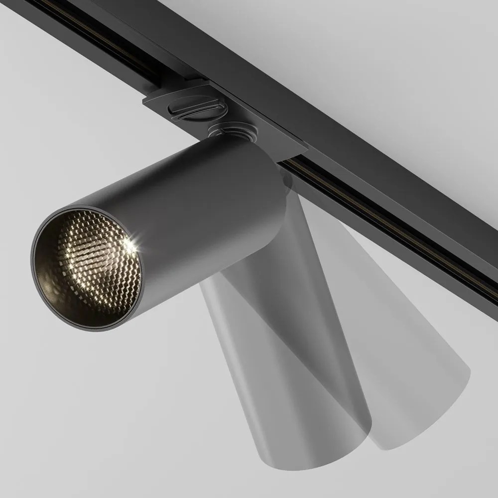 Spot LED dimabil, accesoriu pentru sinele monofazate Unity, Focus LED negru